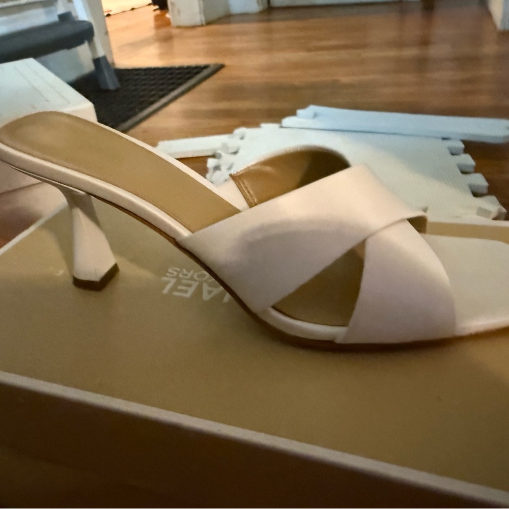Michael Kors Cream Heeled Sandals